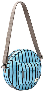 Roka Paddington kleine crossbodytas van gerecycled canvas - blauwe streep
