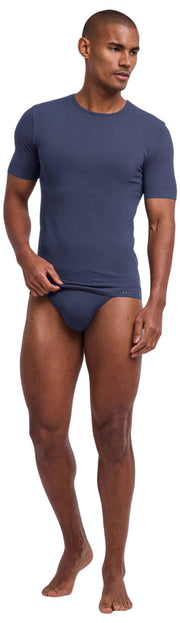 Falke Daily Naadloos T-shirt met ronde hals - Carbongrijs