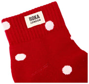 Roka Wembley Enkelsokken - Scarlet Red Dot