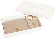 Alice Wheeler London Bow Kaarthouder en sleutelhanger cadeauset - Steenbeige