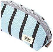 Roka Tate klein katoenen canvas tasje - blauwe streep