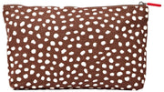 Roka Maida Vale medium katoenen canvas tasje - Bruine stip