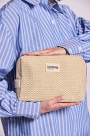 Hindbag Leon Geweven Toilettas - Nude Beige