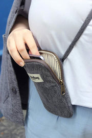 Hindbag Bill Telefoontasje - Denim Grijs