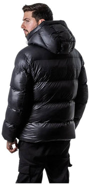 Helvetica Mountain Pioneers Zilver 2 donsjack met capuchon - zwart