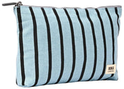 Roka Maida Vale medium katoenen canvas tasje - blauwe streep