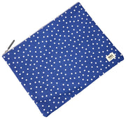 Roka Somerset grote babytas van katoenen canvas - Marineblauwe stip