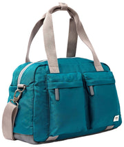 Roka Gatwick kleine plunjezak van gerecycled canvas - diep blauwgroen