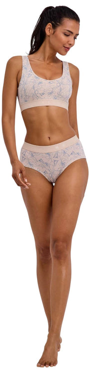 Falke Daily Comfort Print 2-Pack Hipster Slip - Beige/Blauw