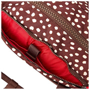 Roka Gatwick kleine plunjezak van gerecycled canvas - Bruine stip