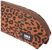 Roka Tate klein katoenen canvas tasje - Mini Luipaardbruin