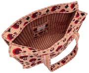 Elie Beaumont Serendipity Velvet Tote Bag - Koffie Geo Tulp Bruin