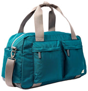 Roka Gatwick medium plunjezak van gerecycled canvas - diep blauwgroen