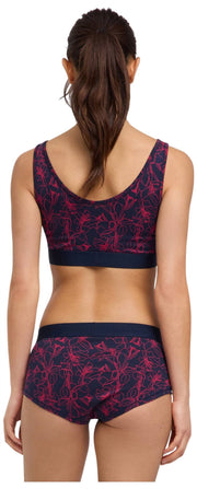 Falke Daily Comfort Print 2-pack bustier bralette - rood/zwart