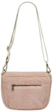 Hindbag Margault Teddy Schoudertas - Poederroze