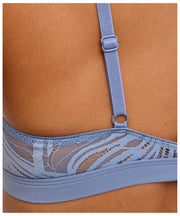 Falke Delicate Touch Driehoekbralette - Blauw Staal