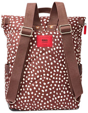Roka Canfield B middelgrote rugzak van gerecycled canvas - bruine vlek