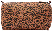 Roka Mayfair kleine toilettas van katoenen canvas - Mini Luipaardbruin