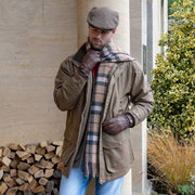 Dents geruite sjaal met kwastjes - Beige