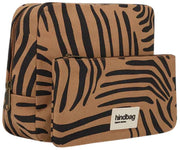 Hindbag Alix Extra Grote Toilettas - Kaneel Zebra Bruin