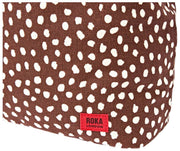 Roka Hoxton grote schoudertas van katoenen canvas - Bruine vlek