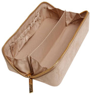 Alice Wheeler London Kensington kleine suède treinkoffer - Mink Cream