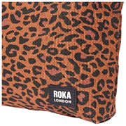 Roka Maida Vale medium katoenen canvas tasje - Mini Luipaardbruin