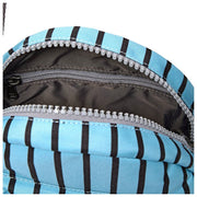 Roka Paddington kleine crossbodytas van gerecycled canvas - blauwe streep
