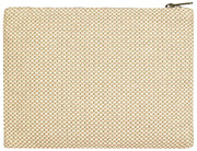 Achtertas Ema Geweven Medium Zakje Met Rits - Nude Beige