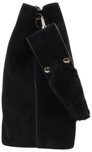 Vivienne Westwood Lottie Suede Kleine Schoudertas - Zwart