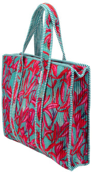 Elie Beaumont Serendipity fluwelen draagtas - Koraal Lily Roze