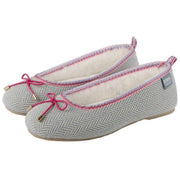 isotoner-herringbone-ballet-slippers---grey-34523398