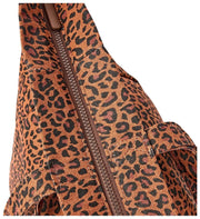 Roka Marylebone grote katoenen canvas oversized draagtas - Mini Luipaardbruin