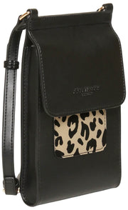 Alice Wheeler London Mini Bloomsbury Crossbodytas - Zwart/luipaard