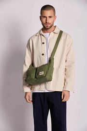 Hindbag Emile Multi Pocket Schoudertas - Olijfgroen