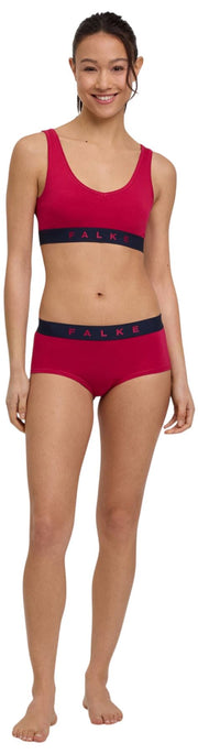 Falke Daily Comfort Print 2-pack bustier bralette - rood/zwart