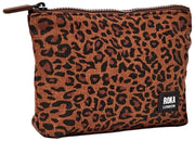 Roka Maida Vale klein katoenen canvas tasje - Mini Luipaardbruin