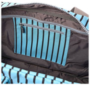 Roka Gatwick medium plunjezak van gerecycled canvas - blauwe streep