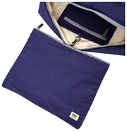Roka Somerset grote katoenen canvas babytas - marineblauw