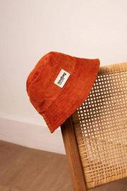 Hindbag Bob Bucket Hat - Fluweel Baksteen Oranje