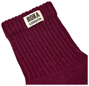 Roka Windsor Solid Crew Sokken - Pruim Burgundy