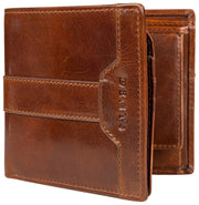 Dents Itchen Coin Bifold Portemonnee - Cognac Bruin