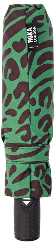Roka Waterloo gerecycled nylon paraplu - artisjokgroen