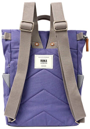 Roka Finchley kleine rugzak van gerecycled canvas - Oceana paars