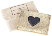 Elie Beaumont Hartkaarthouder - Goud/Marineblauw