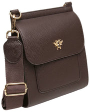 Alice Wheeler London Bloomsbury Crossbody Tas - Chocoladebruin
