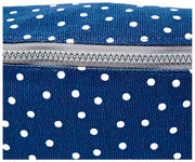 Roka Mill Hill katoenen canvas heuptasje - marineblauw met stippen