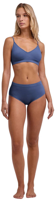 Falke Daily Naadloze Mid Taille Slip - Kapitein Blauw
