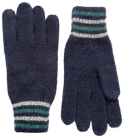Dents Salcombe Ribgebreide Handschoenen - Marine
