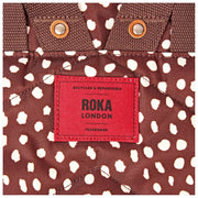 Roka Canfield B middelgrote rugzak van gerecycled canvas - bruine vlek